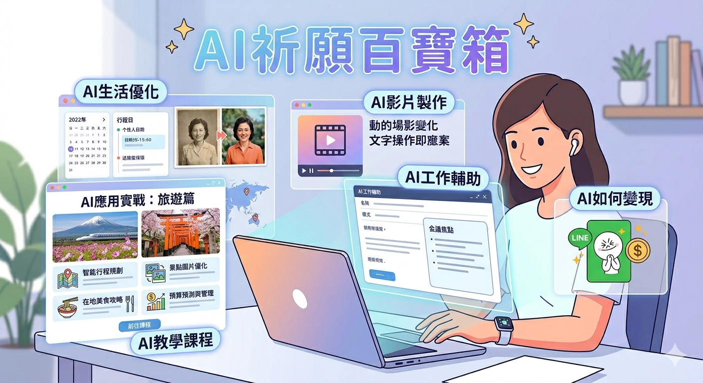 AI 祈願百寶箱 核心全景主視覺